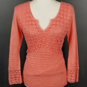 Lilly Pulitzer Sweaters - LILLY PULITZER Coral V Neck light weight sweater M Lilly Pulitzer Sweaters - LILLY PULITZER Coral V Neck light weight sweater M